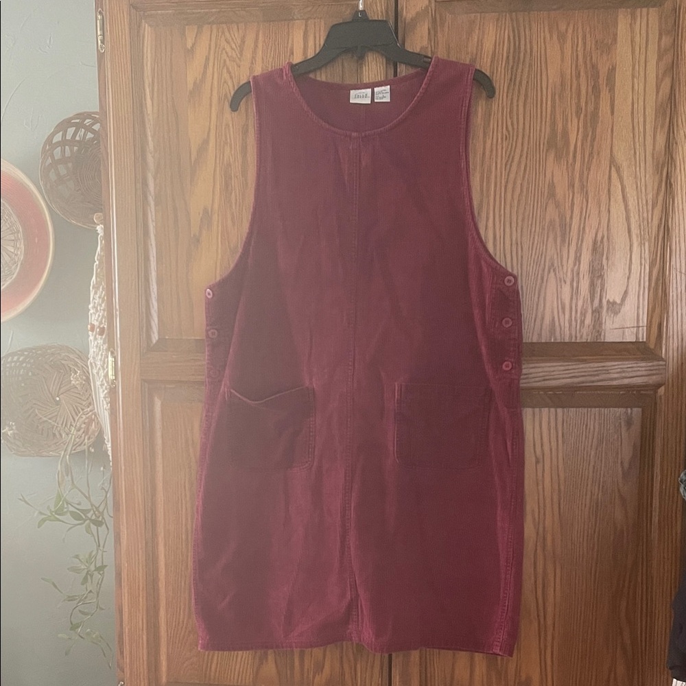 Falls Creek Burgundy Corduroy Mini Dress